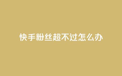 快手粉丝超不过1980怎么办 - 快手粉丝数量不超过1980该如何处理~ 第1张 快手粉丝超不过1980怎么办 - 快手粉丝数量不超过1980该如何处理~ 第1张